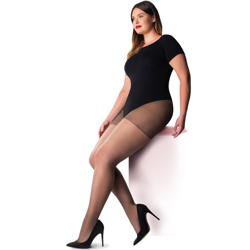 Tripack collant curvy resistenti nero Pretty Polly