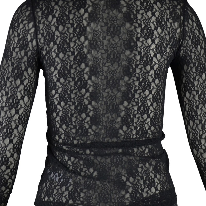 Maglia in pizzo elastico Dolche Amore Janira nero