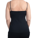 Canotta spalla stretta nera  Criselde by Janira