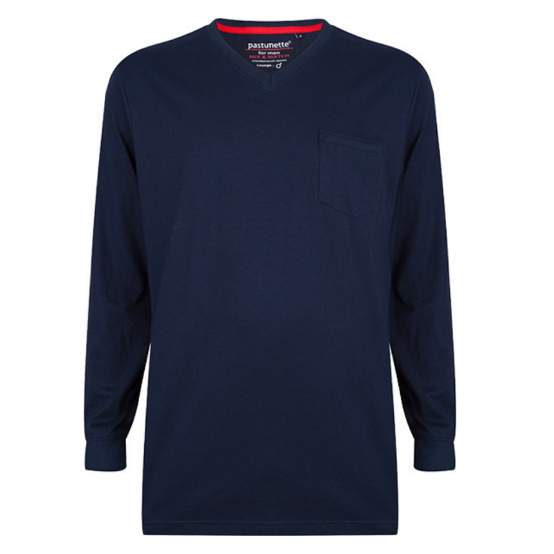 PA-4399-621-2- Maglia pigiama uomo manica lunga - serie Mix and Match - blu