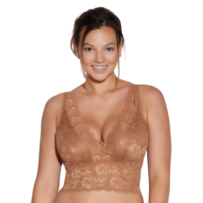 Bralette Curvy Plungie Longline rosa Cosabella