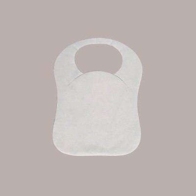 100 Pz Bavaglini Baby Bambino Tessuto TNT Bianco Gelato Airspun