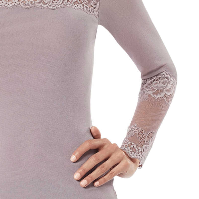 Maglia manica lunga con inserti in pizzo del marchio Janira