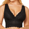 Bralette Curvy Plungie Longline nera Cosabella
