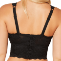 Bralette Curvy Plungie Longline nera Cosabella