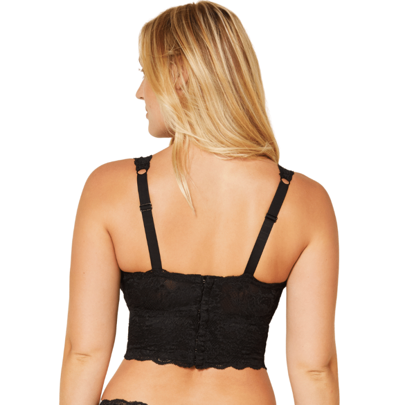 Bralette Curvy Plungie Longline nera Cosabella