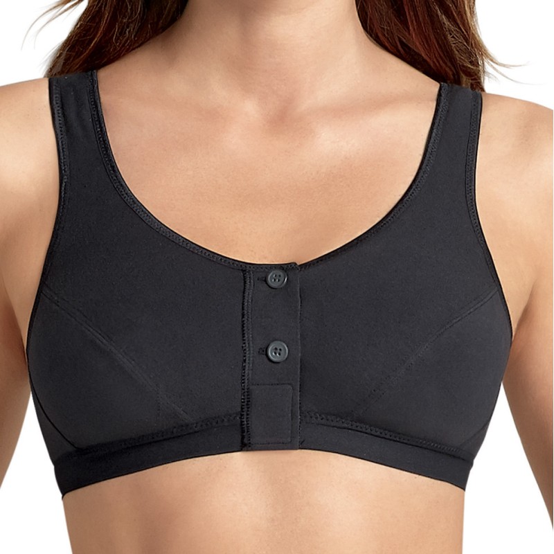 Reggiseno Isra da protesi aperto davanti nero