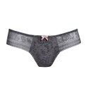 Perizoma Fleur in pizzo antracite Rosa Faia