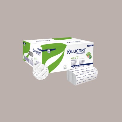 3800 Pz Asciugamani ECO Ripiegati a V 21x21 cm LUCART [c70473c2]
