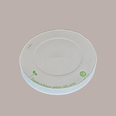50 Coperchio Carta Bianco Foro Taglio Croce Dm80 Bicchiere BH25 [d1555b62]