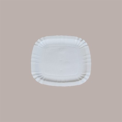 100 Pz Piatto Quadrato PIZZA Carta Bianca Politenata 24x24cm [840f2c8f]
