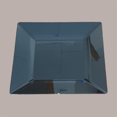 25 Pz Piatto Quadrato Rigido Nero Black Plate PS 27x27H1,8 cm [322ad6b9]