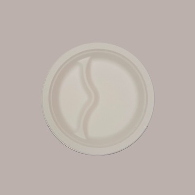 50 Pz Piatto Biscomparto Bio Eco dm22 in Carta Polpa Cellulosa [04c46af6]