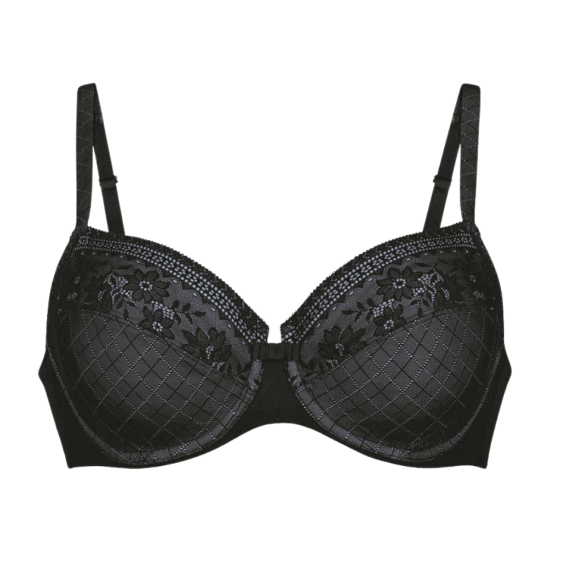 Reggiseno Rosemary nero Rosa Faia