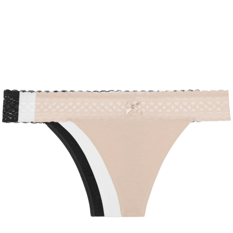 Tripack tanga in cotone Variance Lingerie