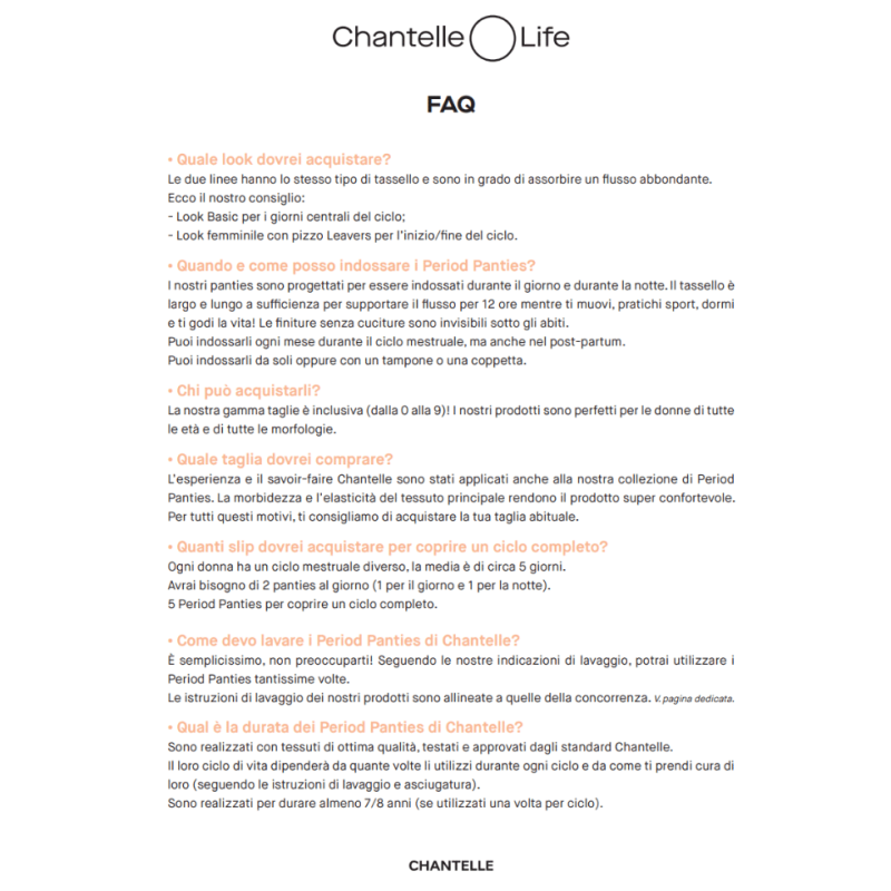 Slip da ciclo a vita alta Period Panty Chantelle Life