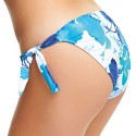 Slip con laccetti fantasia floreale azzurra