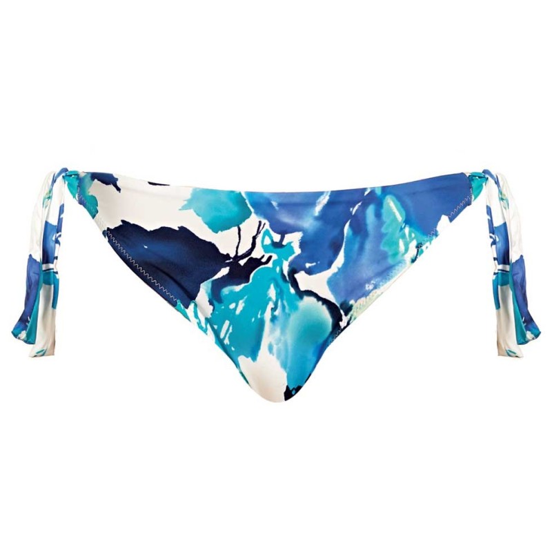 Slip con laccetti fantasia floreale azzurra