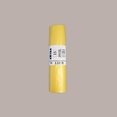 75 Pz Sacchetto Piccolo Immondizia 55x65mm con Maniglie Giallo [c93e8426]