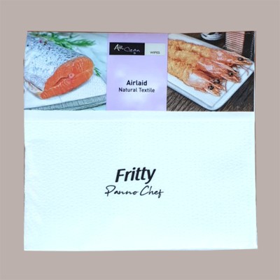 40 Pz Panno Bianco Chef per Fritti Carta a Secco Goffrata 40x40 [3aa4e8dd]