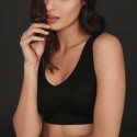 Bralette lycra nero liscia Essential Lace Anita