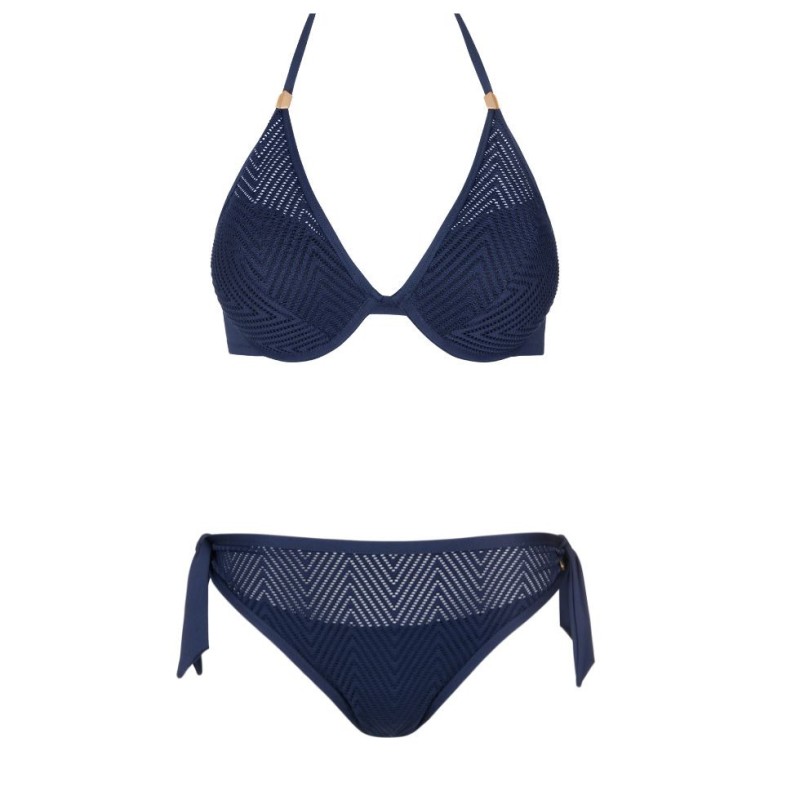 Bikini push-up blu scuro Lisca