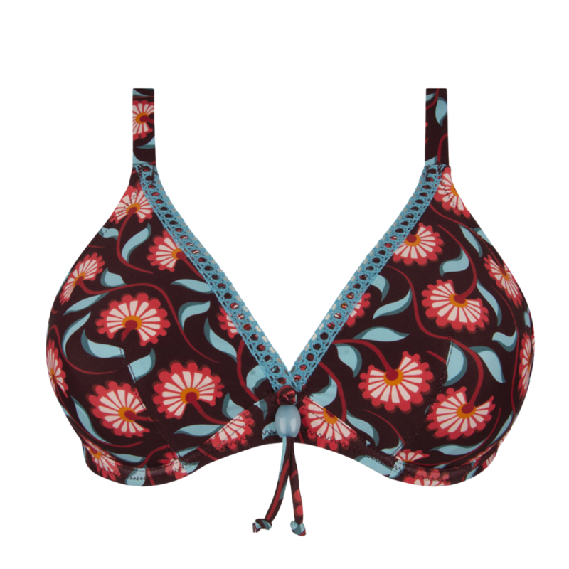 ANG-FBB3236-PB- Bikini a triangolo combinabile la Muse Boheme con ferretto - Prune Boheme
