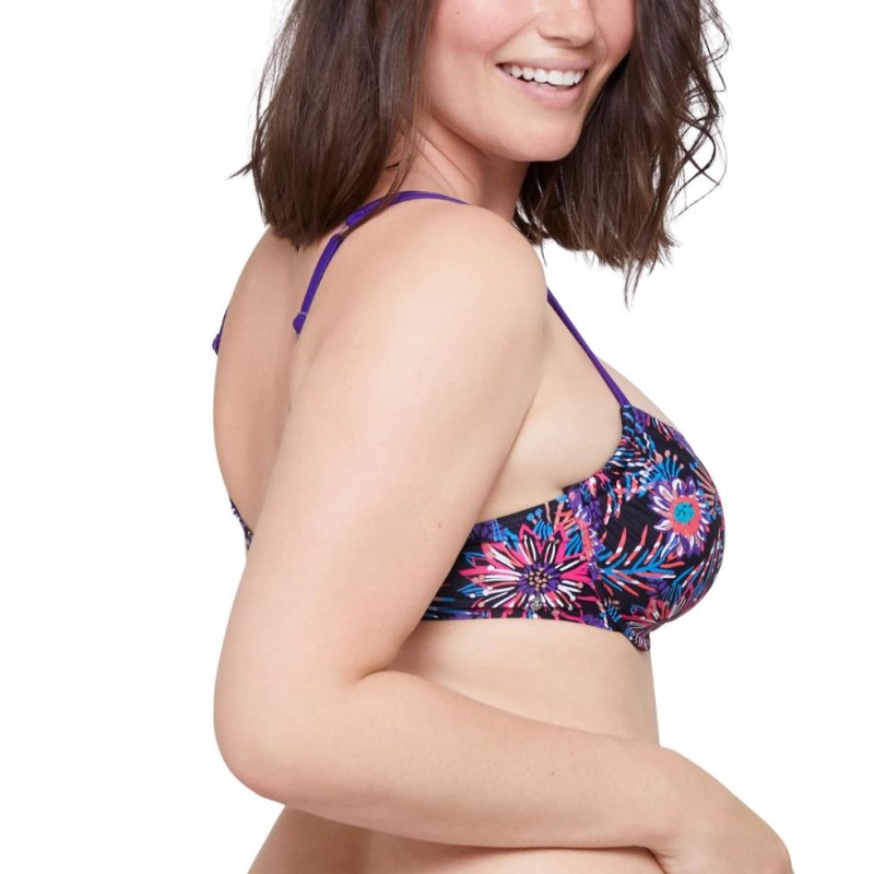 Bikini Tremiti nero fiori Bestform