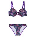 Bikini Tremiti nero fiori Bestform