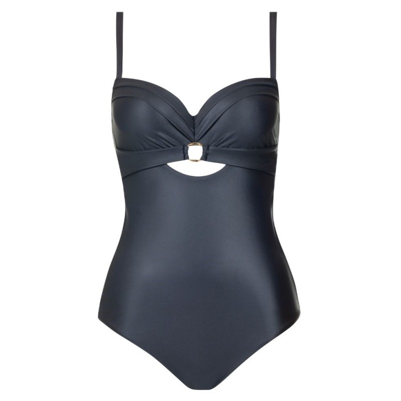 Costume da bagno intero nero Lisca