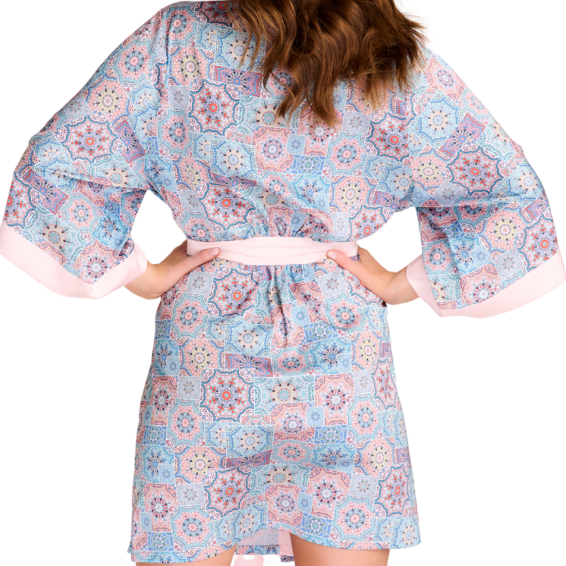 Vestaglia Kimono corta Blue print Endorfinella