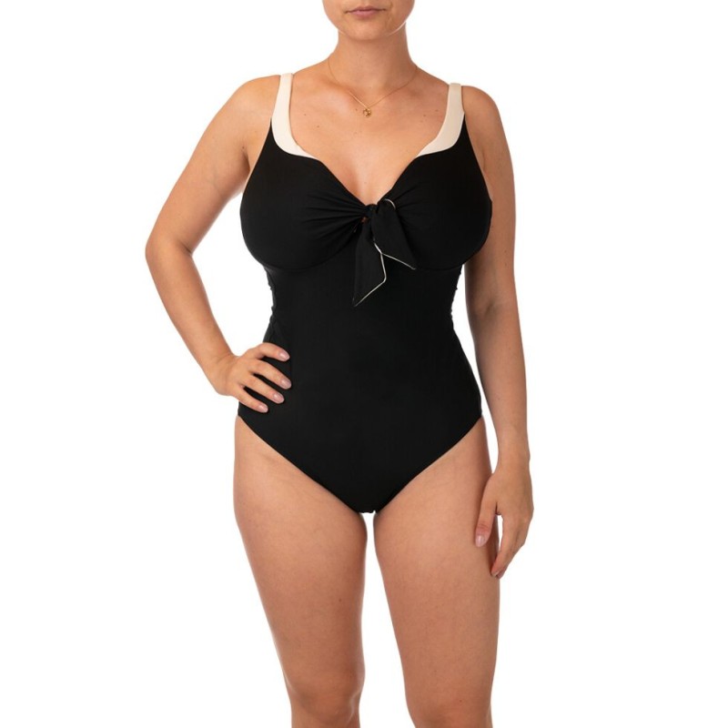 Costume intero a triangolo nero bianco Bernè