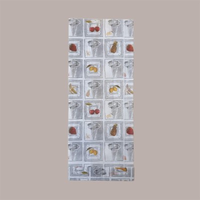 500 Pz Sacchetto Carta Politenato Gelateria SILVER 17+10x40 [44557021]