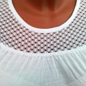 Maglietta pizzo traforato bianco Antonella