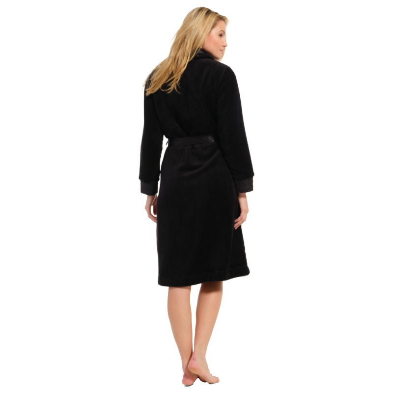 Vestaglia in ecopelliccia nera Pastunette