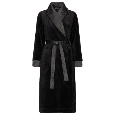 Vestaglia in ecopelliccia nera Pastunette