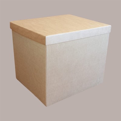 2 Pz Scatola Baule+Coperchio Carta Onda Avana 400x340H340 mm [aa0eda71]