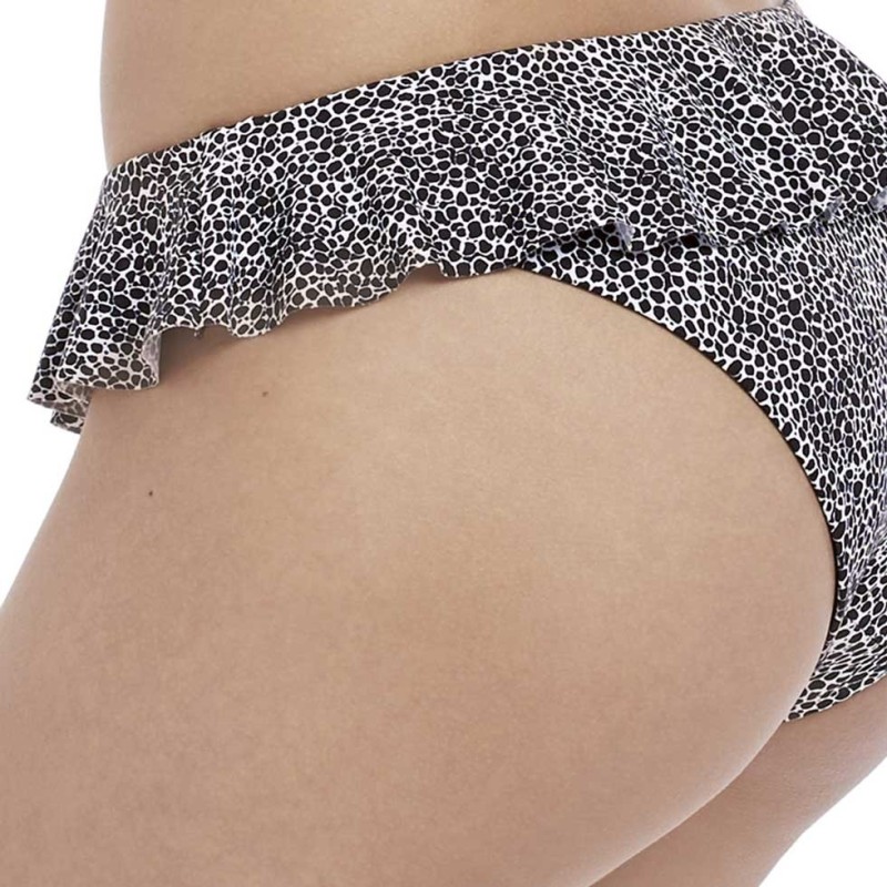 Slip con volant bianco e nero