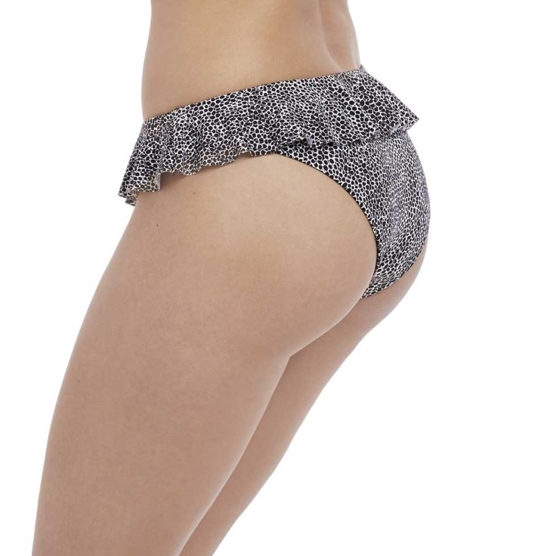 Slip con volant bianco e nero