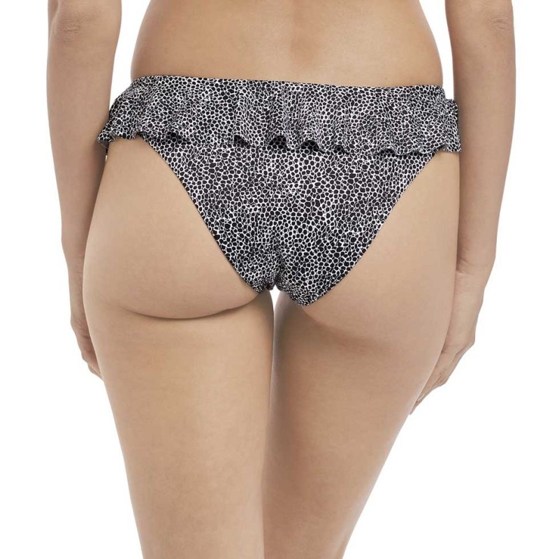 Slip con volant bianco e nero