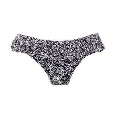 Slip con volant bianco e nero