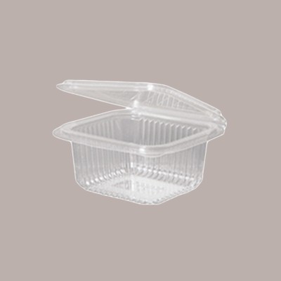 50 Pz Vaschetta con coperchio Rettangolare Alimenti Bio PLA 500cc [4a3978ce]