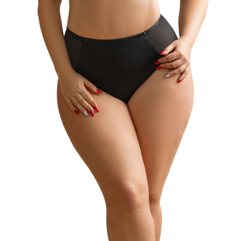 Perizoma a vita media nero Fortuna Kris Line