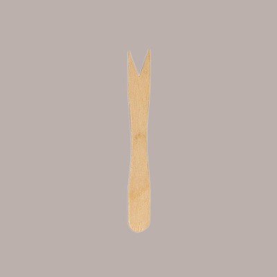 1000 Pz Forchettina Sticker 2 Punte in Legno Patatine Finger Food [8523b587]