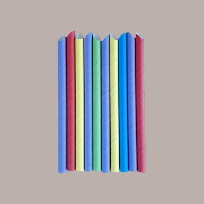 100 Pz Cannucce in Carta Incartate Bubble Tea H200 mm Dm 12mm [2b7eb630]