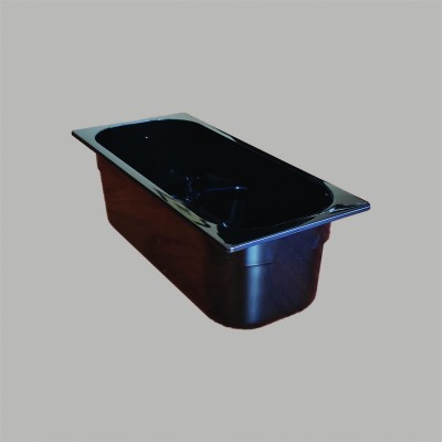 Bacinella Vaschetta per Gelato in Policarbonato Nero 360x165H120 [58843d8d]