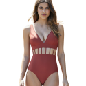 Costume da bagno intero rosso mattone