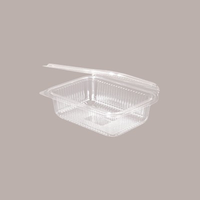 50 Pz Vaschetta con coperchio Rettangolare Alimenti Bio PLA 750cc [1febfea5]