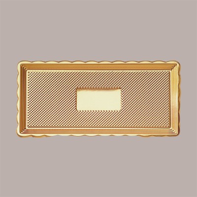 25 Pz Vassoio Rettangolare Medoro Oro Plastica Rigido 15x30 Alcas [1bf47a0d]