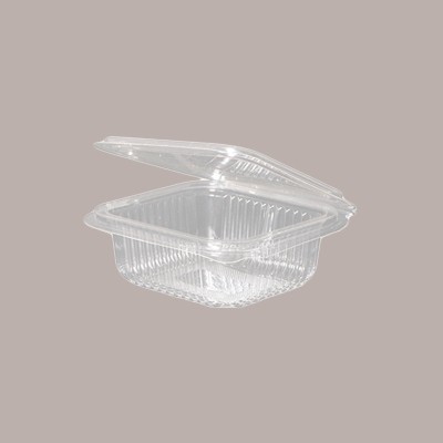 50 Pz Vaschetta con coperchio Rettangolare Alimenti Bio PLA 250cc [278f3bab]